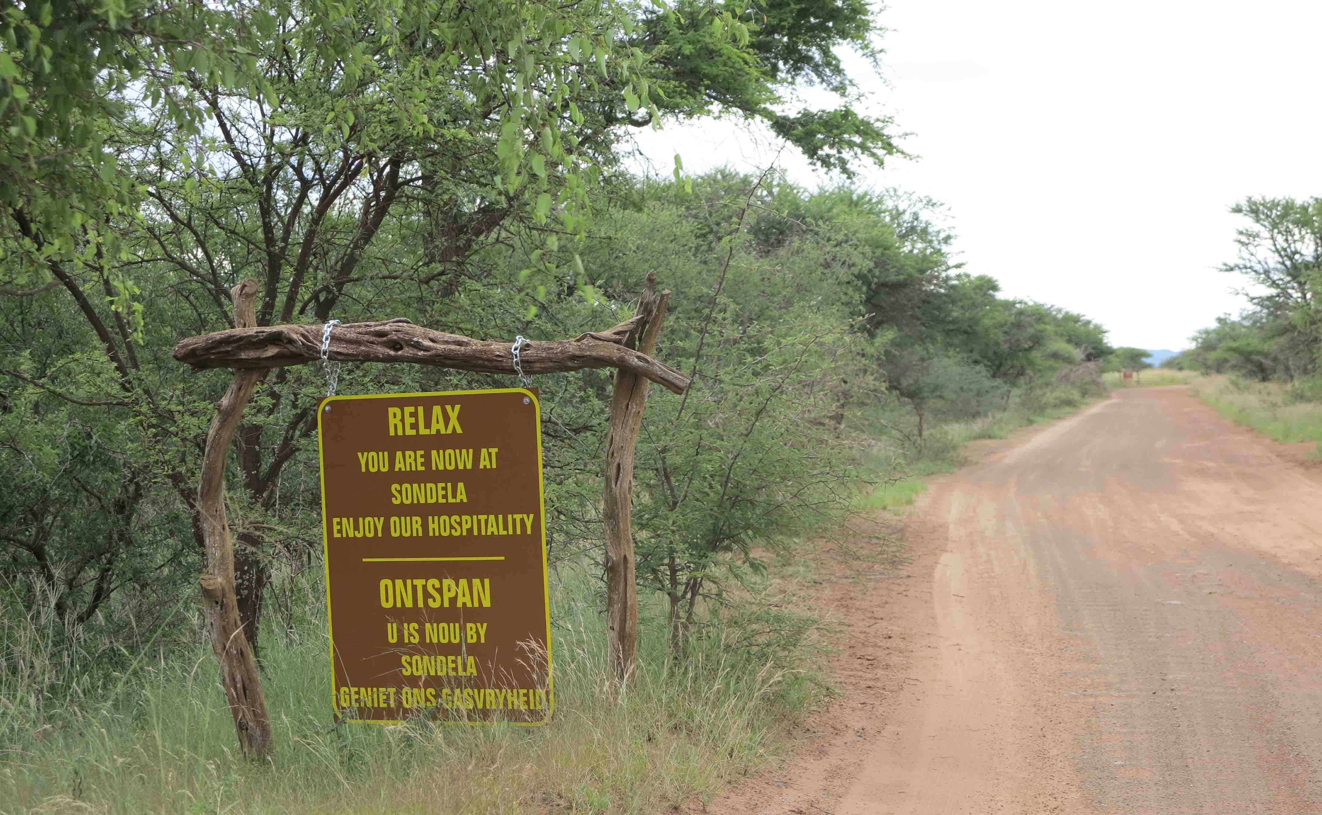 Sondela Nature Reserve entrance