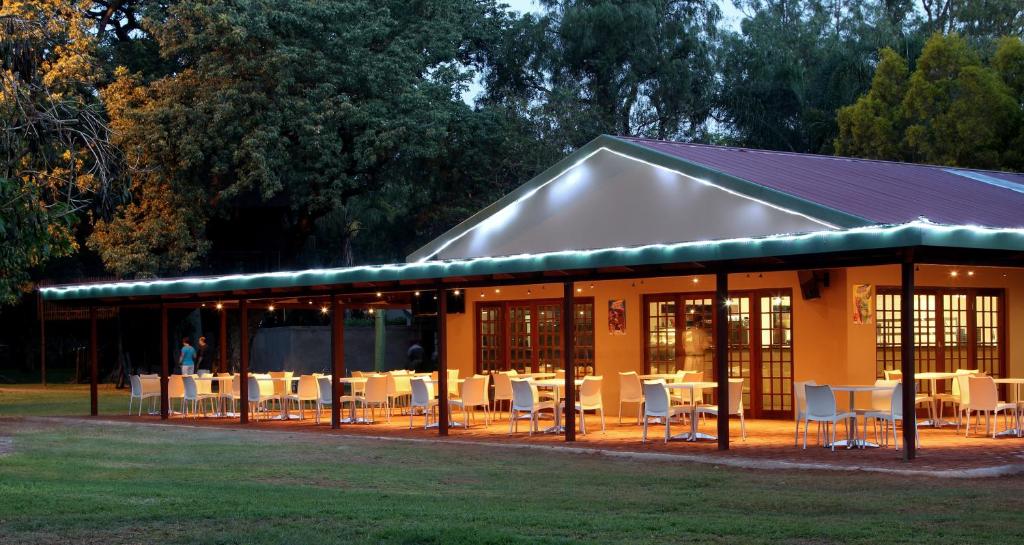 Sondela Nature Reserve restaurant and conference venue at dusk